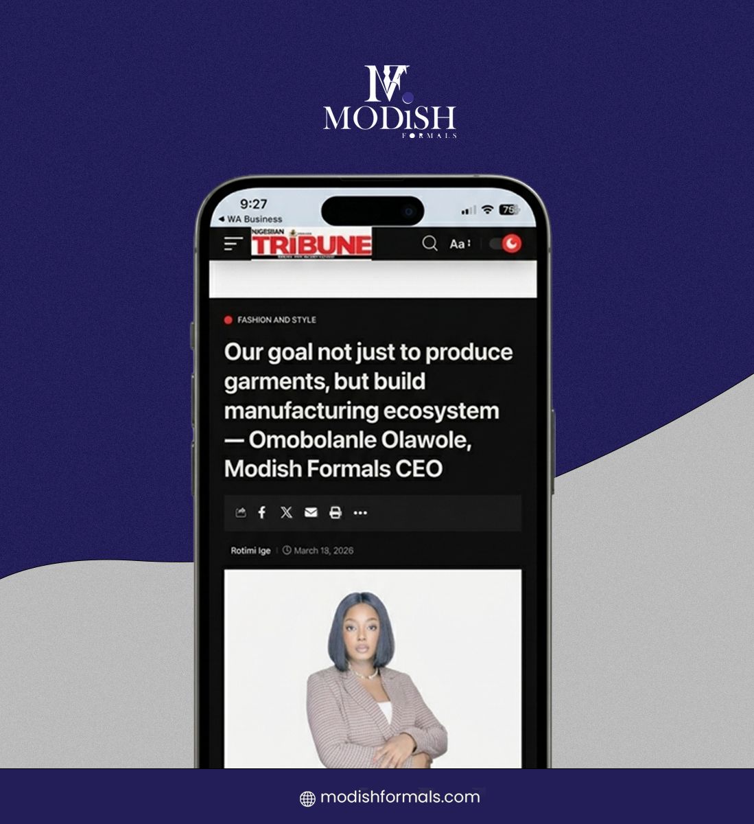 Nigerian Tribune article